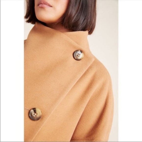Anthropologie Sascha Asymmetrical Button-Front Coat Jacket - Picture 2 of 9